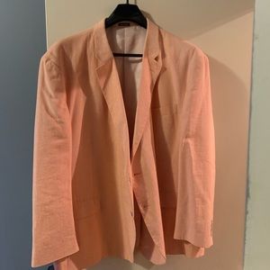 Pink linen blazer
